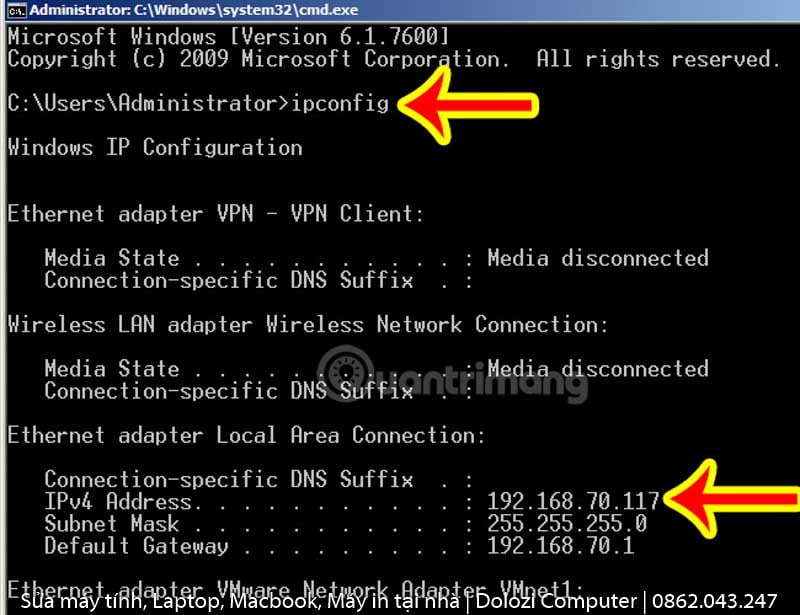 Hướng dẫn kiểm tra địa chỉ IP