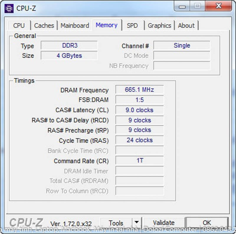Kiểm tra RAM bằng CPU-Z