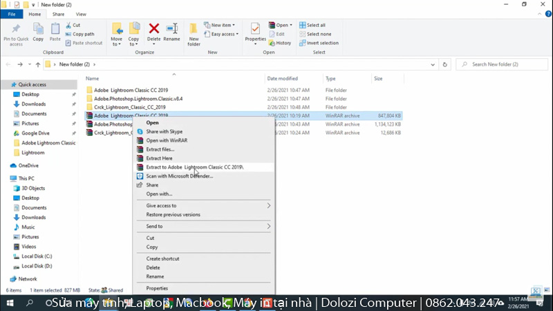 giải nén lightroom cc 2019