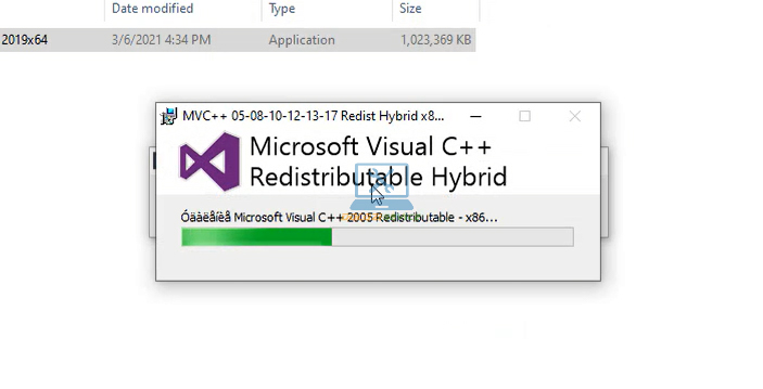 Visua C++ đang được cài đặt
