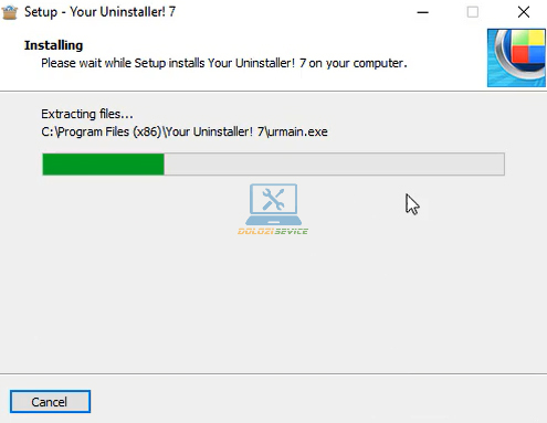 Đợi Your Uninstaller 7.5 Full Crack cài đặt hoàn tất