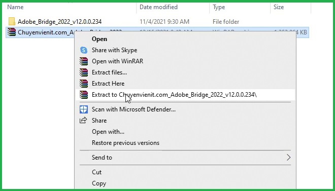 Download phần mềm Bridge cc 2022