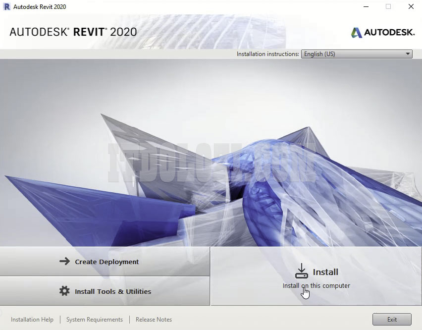 Ta nhấn Install để bắt đầu cài đặt Autodesk Revit 2020