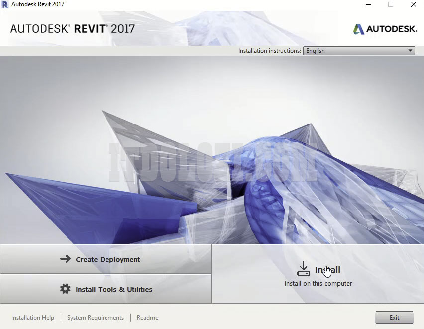 Ta nhấn Install để bắt đầu cài đặt Autodesk Revit 2017