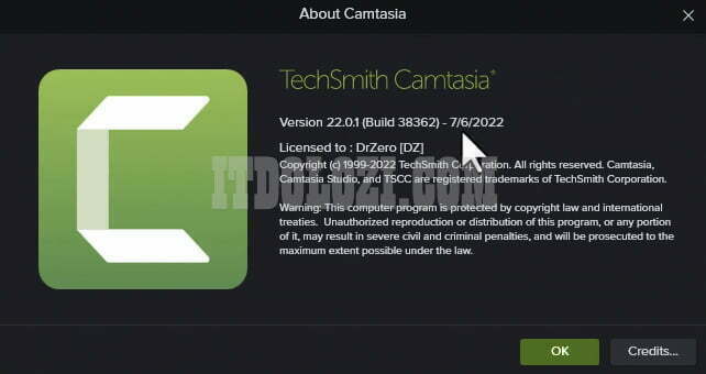 Kích hoạt thành công phần mềm Camtasia 2022 Full Crack