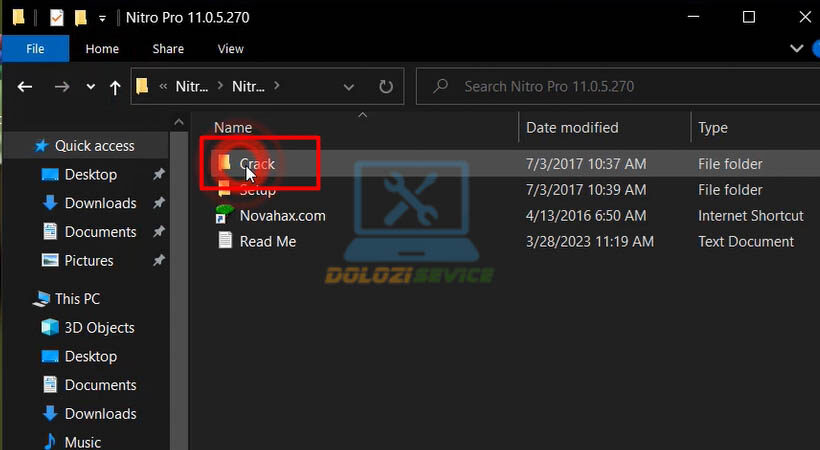 Mở file crack