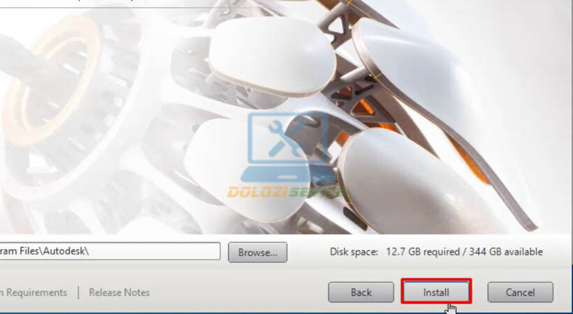 Chọn Install