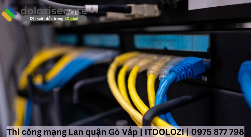 Quy trình triển khai hệ thống mạng nội bộ quận Gò Vấp.