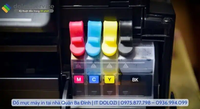 Quy trình đổ mực máy in tại nhà quận Ba Đình
