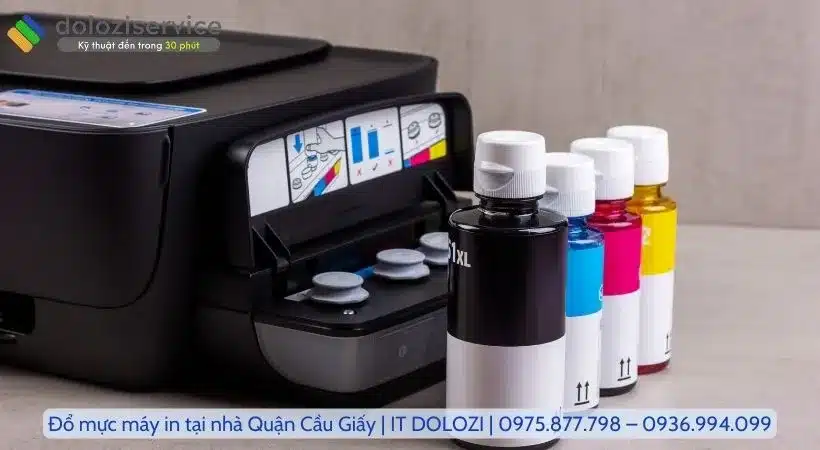 Dịch vụ đổ mực máy in tại nhà quận Cầu Giấy tại IT DOLOZI.