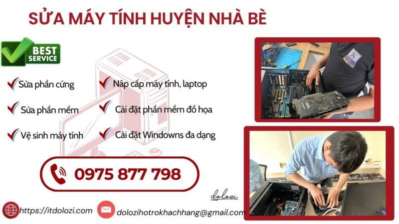 Dịch vụ sửa máy tính huyện nhà bè